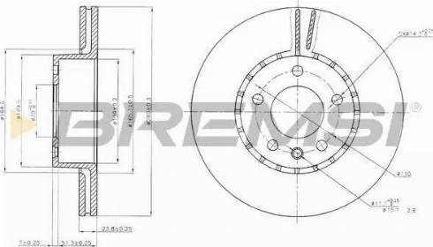 Bremsi DBA217V - Kočioni disk www.molydon.hr