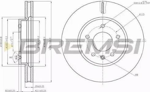 Bremsi DBB625V - Kočioni disk www.molydon.hr