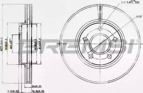 Bremsi DBB172V - Kočioni disk www.molydon.hr