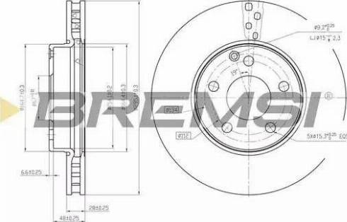 Bremsi DBB252V - Kočioni disk www.molydon.hr