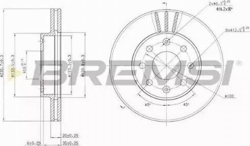 Bremsi DBB279V - Kočioni disk www.molydon.hr