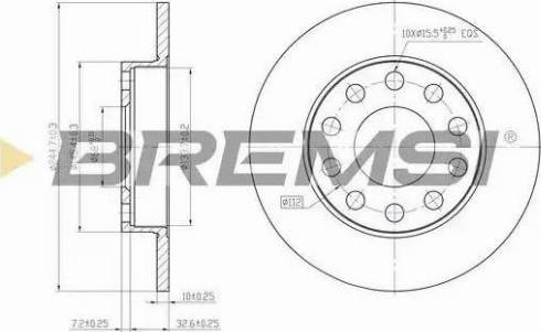 Bremsi DBB709S - Kočioni disk www.molydon.hr