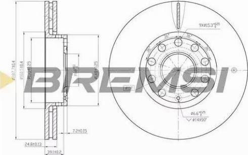 Bremsi DBB706V - Kočioni disk www.molydon.hr