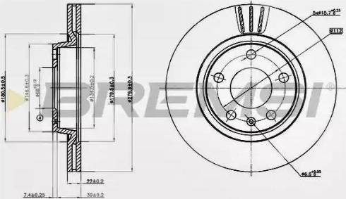 Bremsi DBB708V - Kočioni disk www.molydon.hr