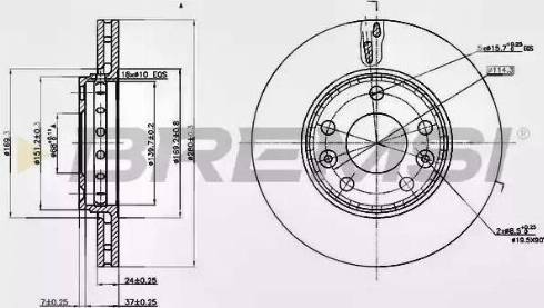 Bremsi DBB728V - Kočioni disk www.molydon.hr