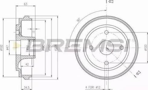 Bremsi DR5603 - Bubanj kočnica www.molydon.hr