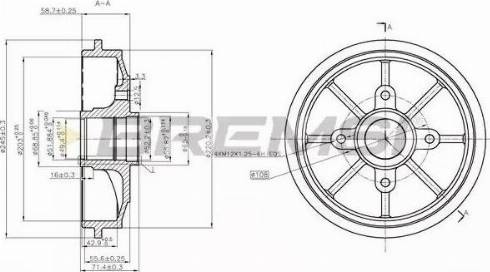 Bremsi DR5637 - Bubanj kočnica www.molydon.hr