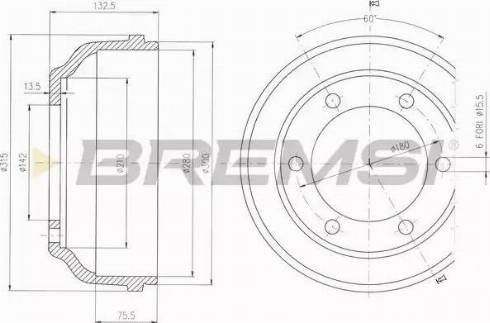 Bremsi DR5625 - Bubanj kočnica www.molydon.hr