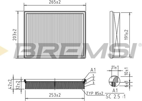 Bremsi FA0400 - Filter za zrak www.molydon.hr