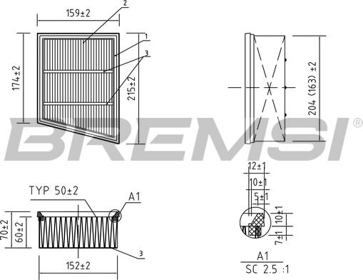 Bremsi FA0556 - Filter za zrak www.molydon.hr