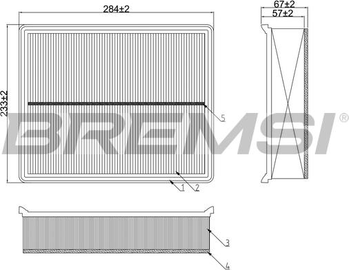 Bremsi FA0552 - Filter za zrak www.molydon.hr