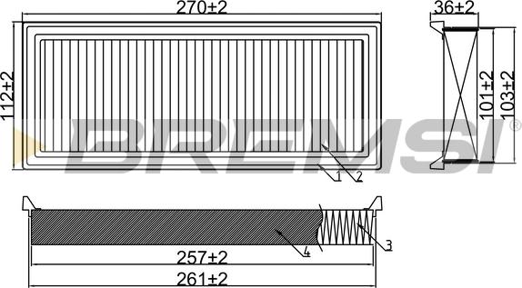 Bremsi FA0560 - Filter za zrak www.molydon.hr