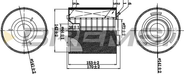 Bremsi FA0538 - Filter za zrak www.molydon.hr