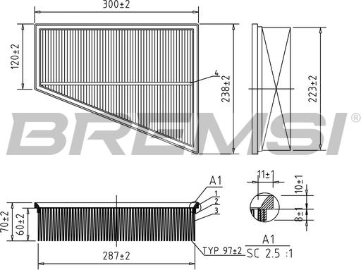 Bremsi FA0532 - Filter za zrak www.molydon.hr