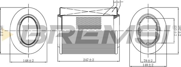 Bremsi FA0526 - Filter za zrak www.molydon.hr