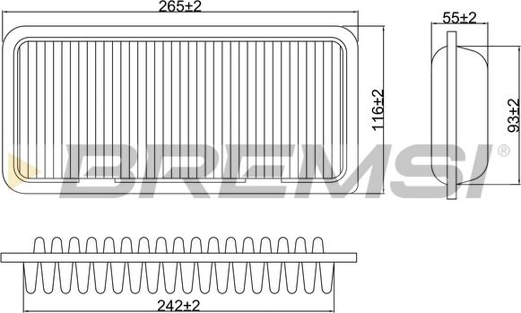 Bremsi FA0575 - Filter za zrak www.molydon.hr