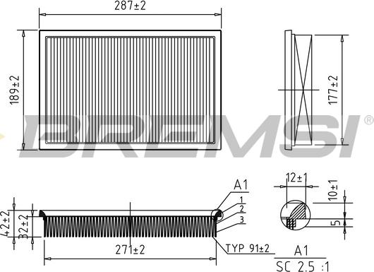 Bremsi FA0573 - Filter za zrak www.molydon.hr