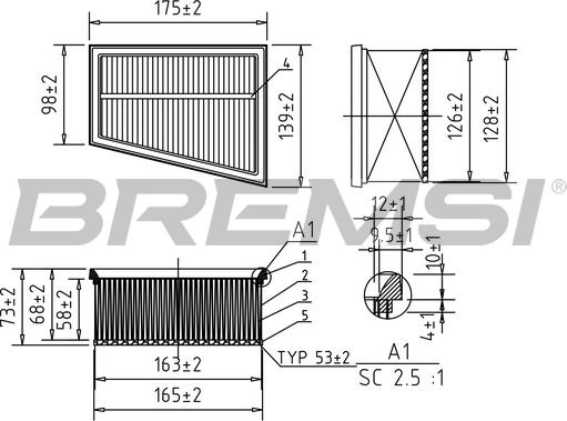 Bremsi FA0644 - Filter za zrak www.molydon.hr