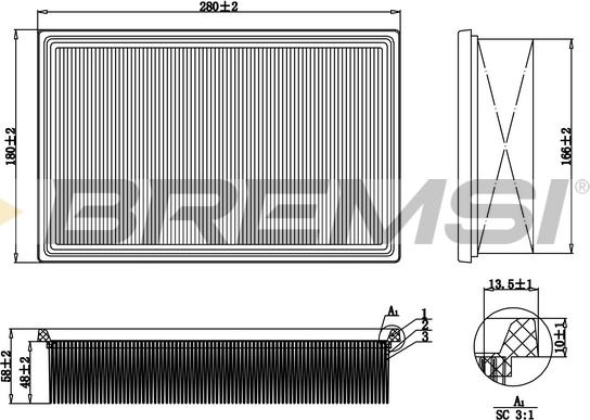 Bremsi FA0648 - Filter za zrak www.molydon.hr