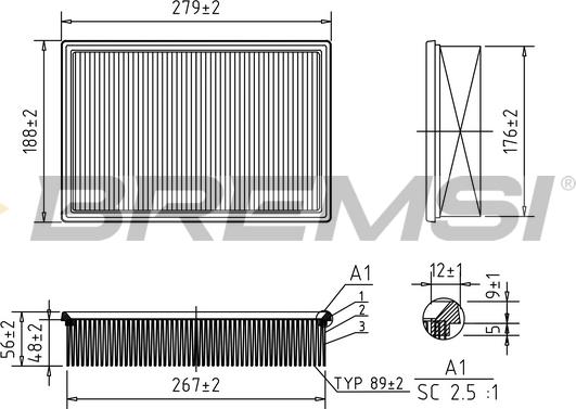 Bremsi FA0651 - Filter za zrak www.molydon.hr