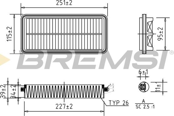 Bremsi FA0609 - Filter za zrak www.molydon.hr