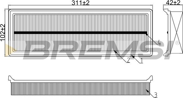 Bremsi FA0615 - Filter za zrak www.molydon.hr