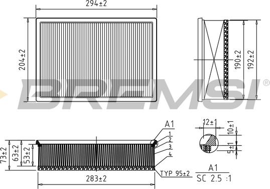 Bremsi FA0621 - Filter za zrak www.molydon.hr