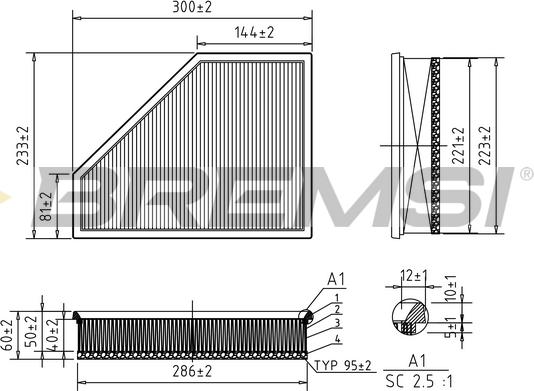 Bremsi FA0623 - Filter za zrak www.molydon.hr