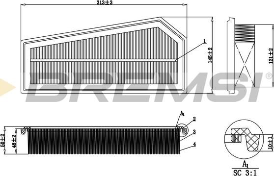 Bremsi FA0627 - Filter za zrak www.molydon.hr