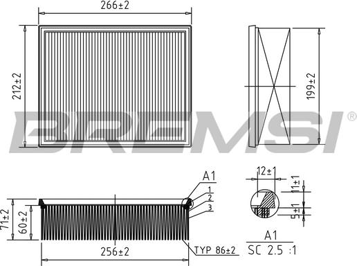 Bremsi FA0119 - Filter za zrak www.molydon.hr