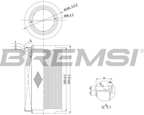 Bremsi FA0115 - Filter za zrak www.molydon.hr