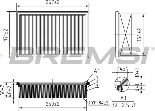 Bremsi FA0130 - Filter za zrak www.molydon.hr