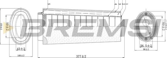 Bremsi FA0124 - Filter za zrak www.molydon.hr