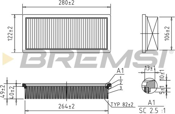 Bremsi FA0219 - Filter za zrak www.molydon.hr