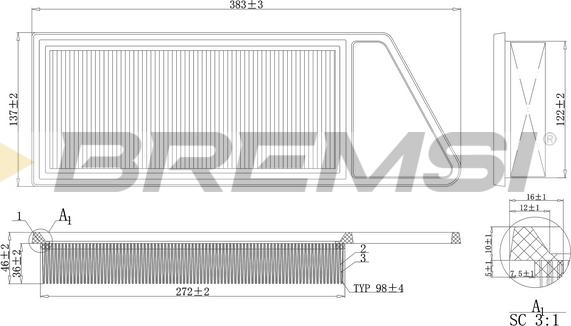 Bremsi FA0211 - Filter za zrak www.molydon.hr