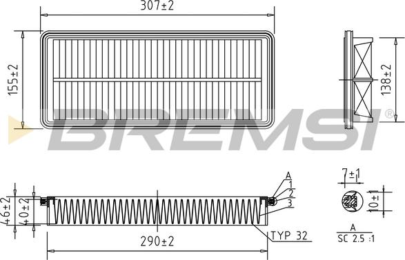 Bremsi FA1408 - Filter za zrak www.molydon.hr