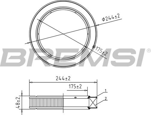 Bremsi FA1599 - Filter za zrak www.molydon.hr