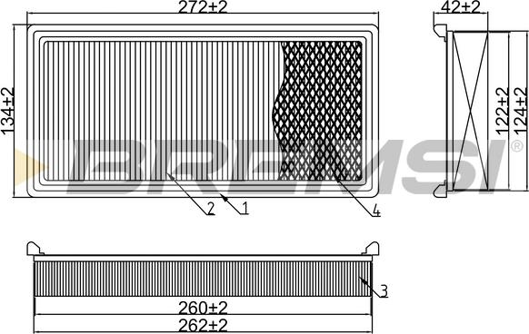 Bremsi FA1595 - Filter za zrak www.molydon.hr