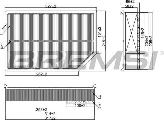 Bremsi FA1699 - Filter za zrak www.molydon.hr