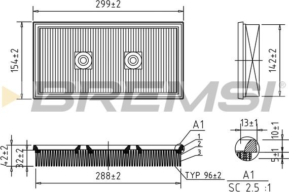 Bremsi FA1697 - Filter za zrak www.molydon.hr