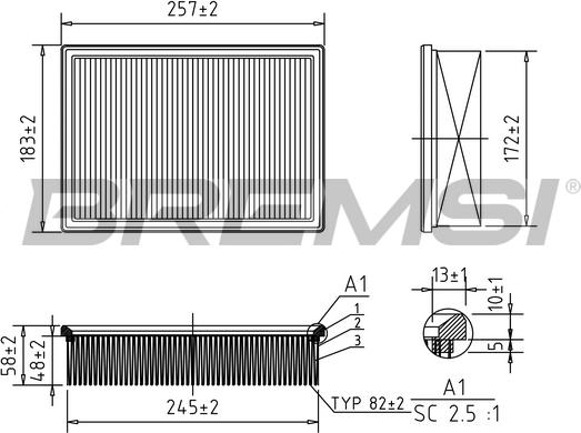 Bremsi FA1645 - Filter za zrak www.molydon.hr