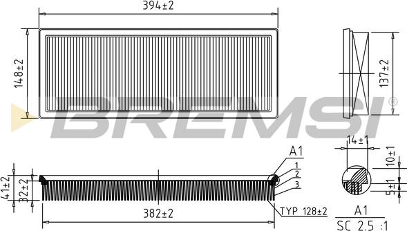 Bremsi FA1659 - Filter za zrak www.molydon.hr