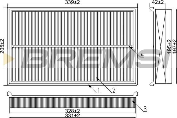 Bremsi FA1655 - Filter za zrak www.molydon.hr