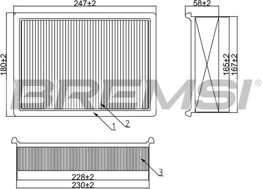 Bremsi FA1650 - Filter za zrak www.molydon.hr