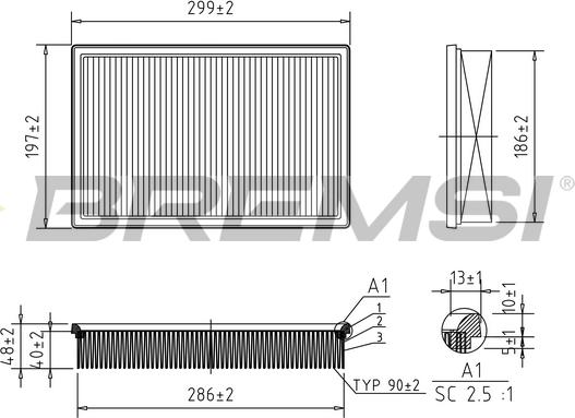 Bremsi FA1652 - Filter za zrak www.molydon.hr