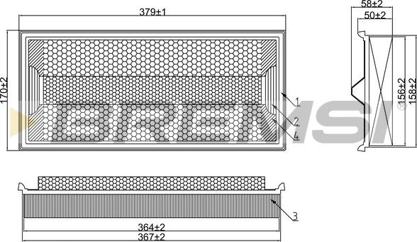 Bremsi FA1611 - Filter za zrak www.molydon.hr