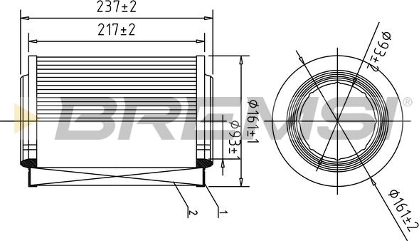 Bremsi FA1612 - Filter za zrak www.molydon.hr