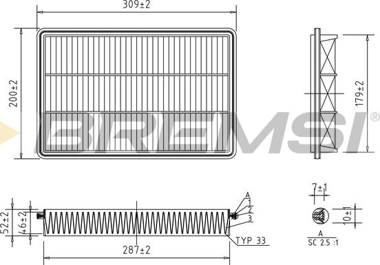 Bremsi FA1684 - Filter za zrak www.molydon.hr