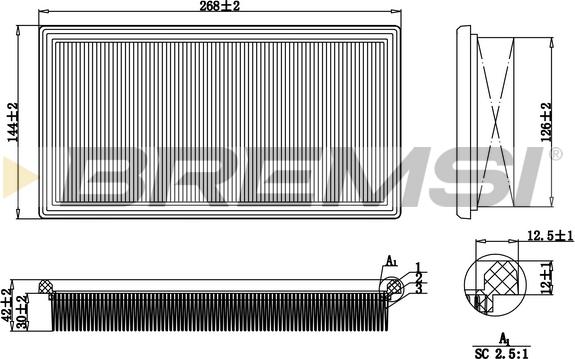 Bremsi FA1688 - Filter za zrak www.molydon.hr