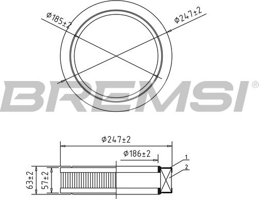 Bremsi FA1631 - Filter za zrak www.molydon.hr